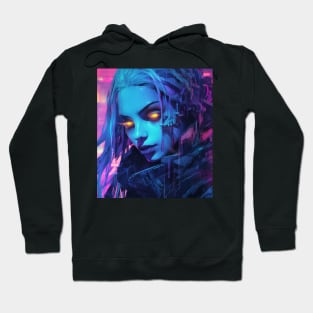 Cyberpunk Neon Ghost Android Hoodie